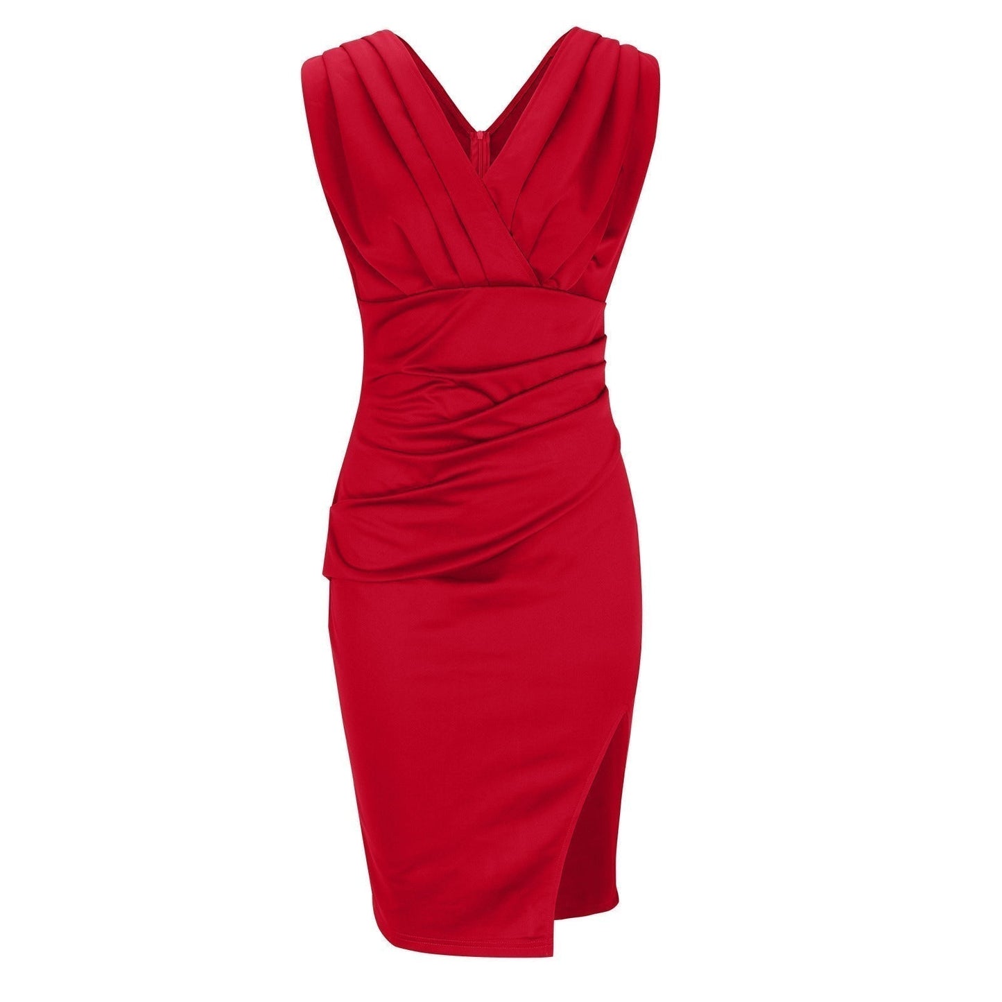 BRENDA | FITTED V-NECK DRESS