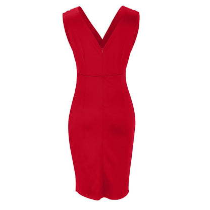 BRENDA | FITTED V-NECK DRESS