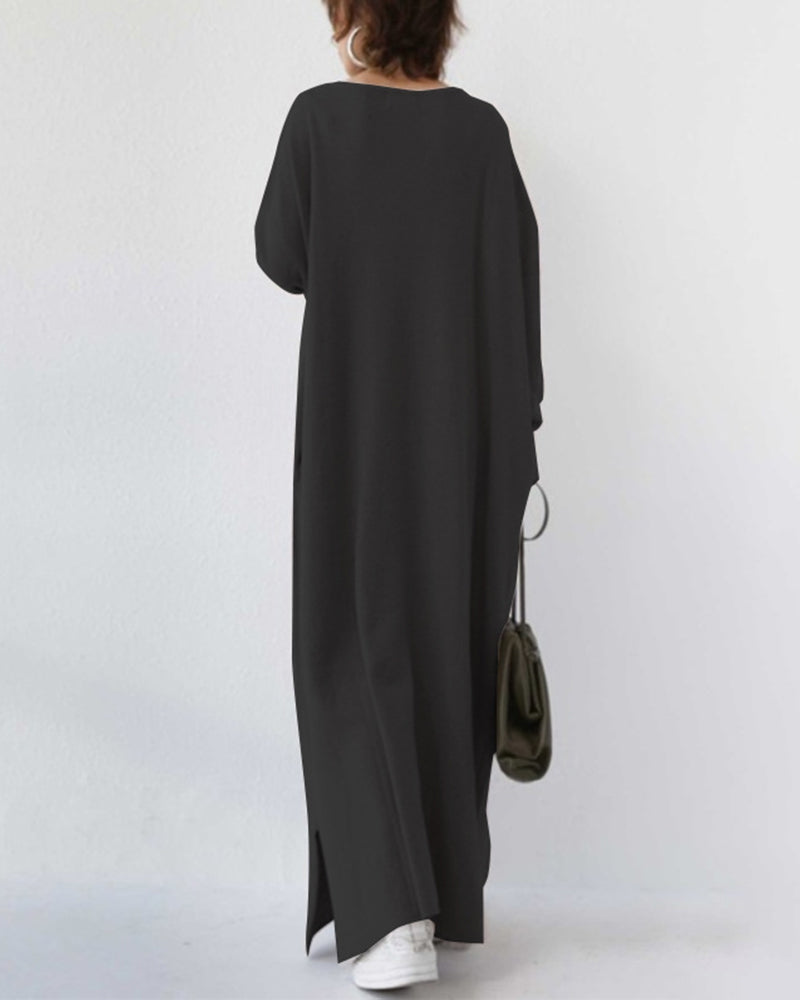 EUDORA | ELEGANT CASUAL V-NECK DRESS