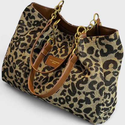VALÉRIE | LARGE BAG WITH ELEGANT LEOPARD PRINT