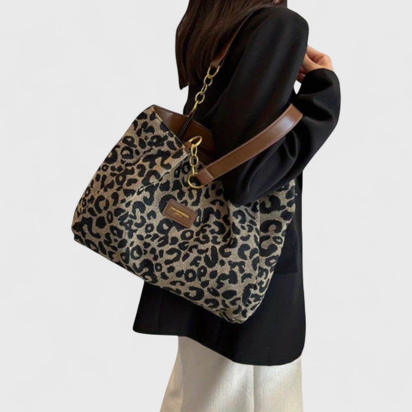 VALÉRIE | LARGE BAG WITH ELEGANT LEOPARD PRINT