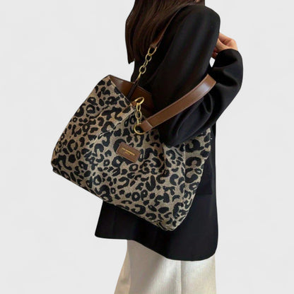 VALÉRIE | LARGE BAG WITH ELEGANT LEOPARD PRINT