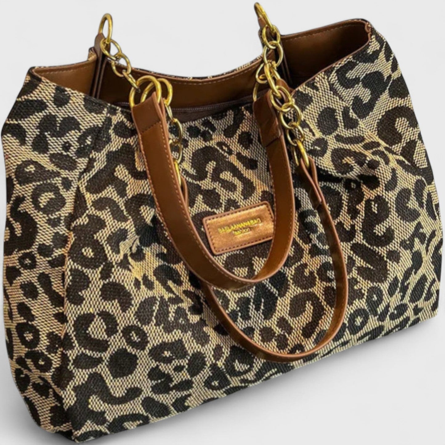 VALÉRIE | LARGE BAG WITH ELEGANT LEOPARD PRINT