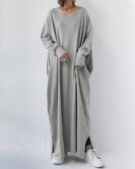 EUDORA | ELEGANT CASUAL V-NECK DRESS