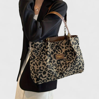 VALÉRIE | LARGE BAG WITH ELEGANT LEOPARD PRINT