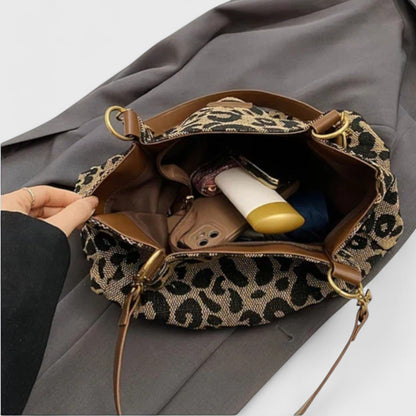 VALÉRIE | LARGE BAG WITH ELEGANT LEOPARD PRINT