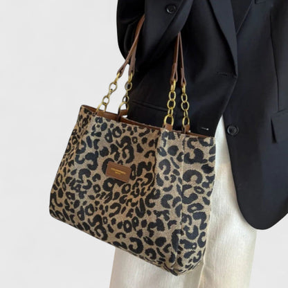 VALÉRIE | LARGE BAG WITH ELEGANT LEOPARD PRINT