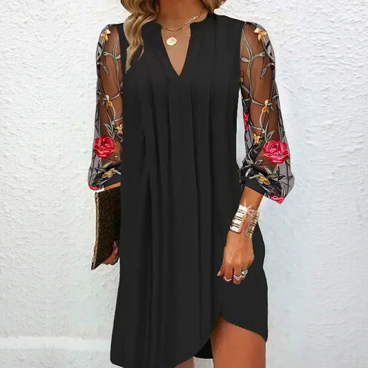 DIANA | ELEGANT V-NECK DRESS