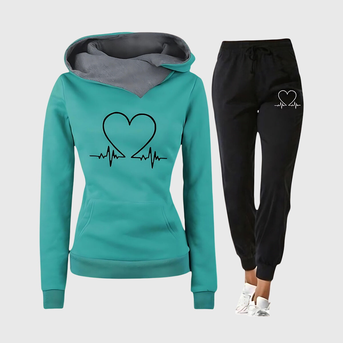 HILARY | COZY HEART LOUNGE SET