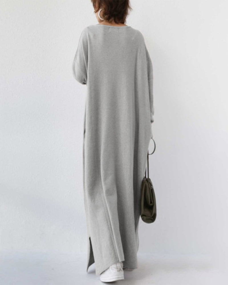 EUDORA | ELEGANT CASUAL V-NECK DRESS