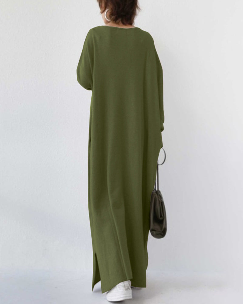 EUDORA | ELEGANT CASUAL V-NECK DRESS