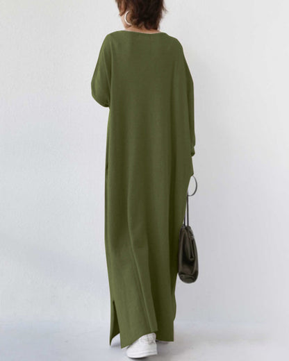 EUDORA | ELEGANT CASUAL V-NECK DRESS