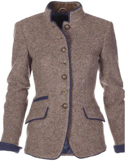 VICKY | ELEGANT HIGH-COLLAR CARDIGAN
