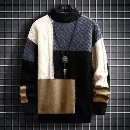 ORION | PATCHWORK KNIT SWEATER