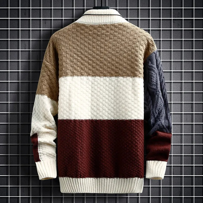 ORION | PATCHWORK KNIT SWEATER