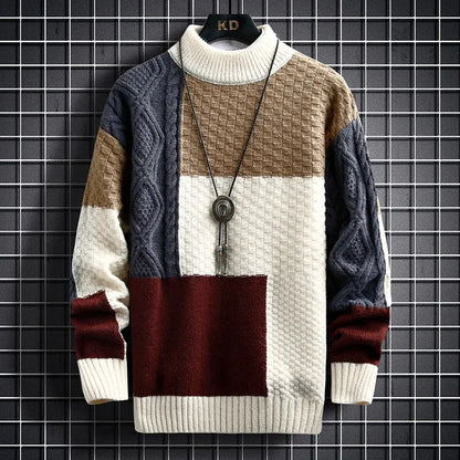 ORION | PATCHWORK KNIT SWEATER