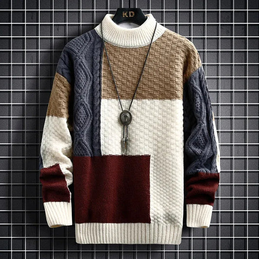 ORION | PATCHWORK KNIT SWEATER