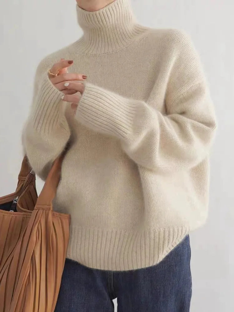 ISABELLA | CASHMERE-LOOK TURTLENECK SWEATER