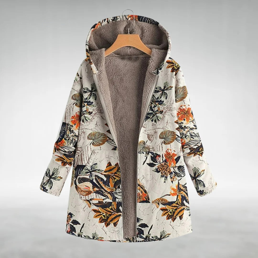 FLORA | FLORAL FLEECE JACKET