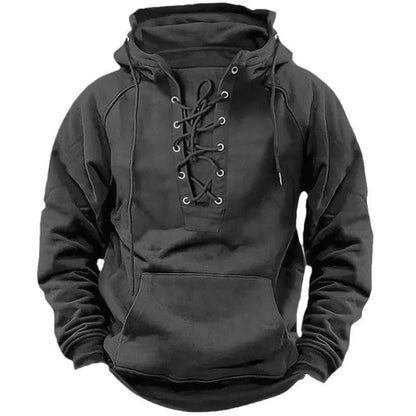 CEDRIC | LACE-UP RETRO HOODIE