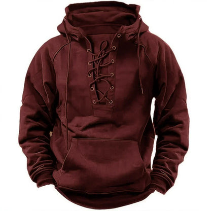 CEDRIC | LACE-UP RETRO HOODIE