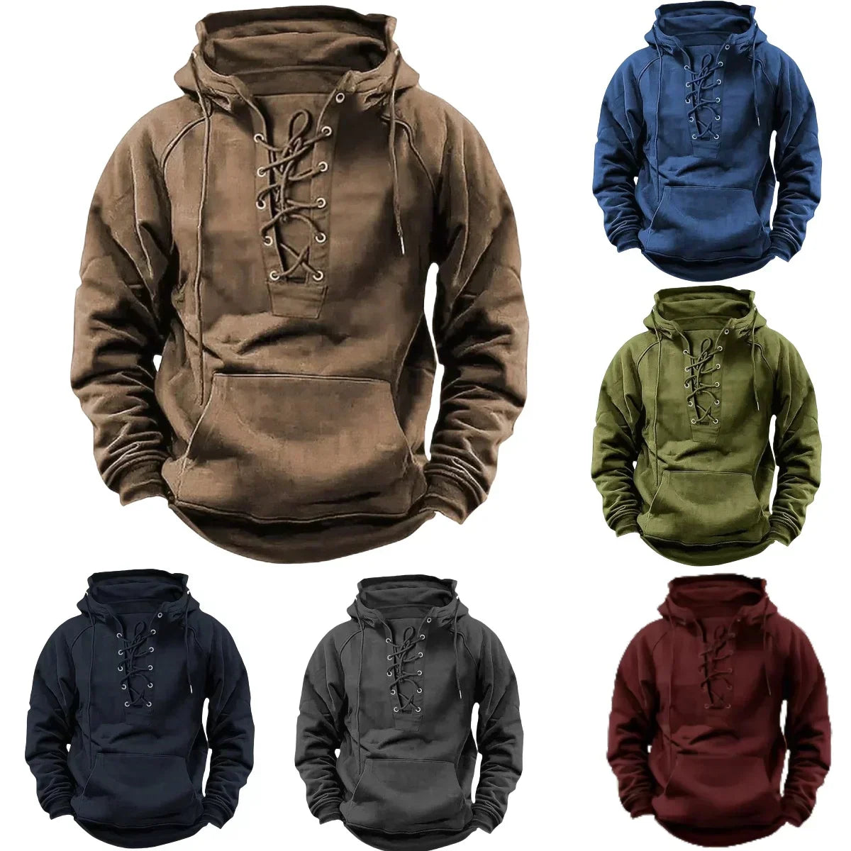 CEDRIC | LACE-UP RETRO HOODIE