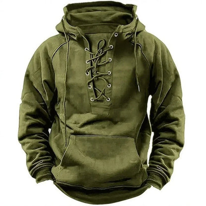 CEDRIC | LACE-UP RETRO HOODIE