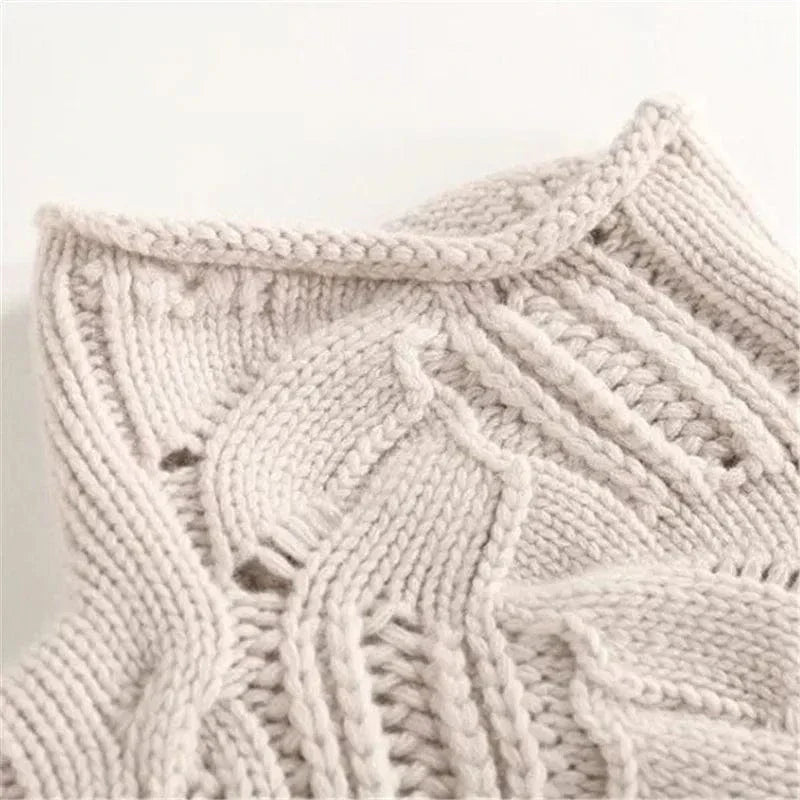 AMELINE | CABLE-KNIT TURTLENECK SWEATER