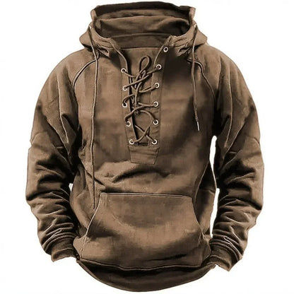 CEDRIC | LACE-UP RETRO HOODIE