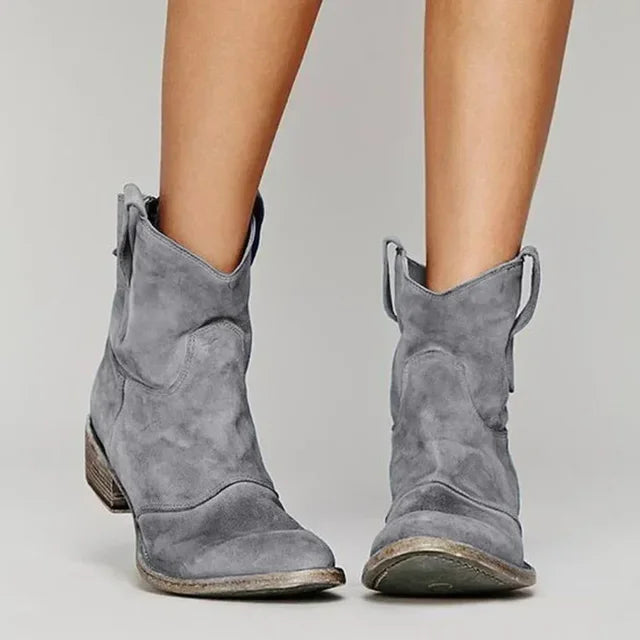 THALIA | SUEDE-LOOK ANKLE BOOTS