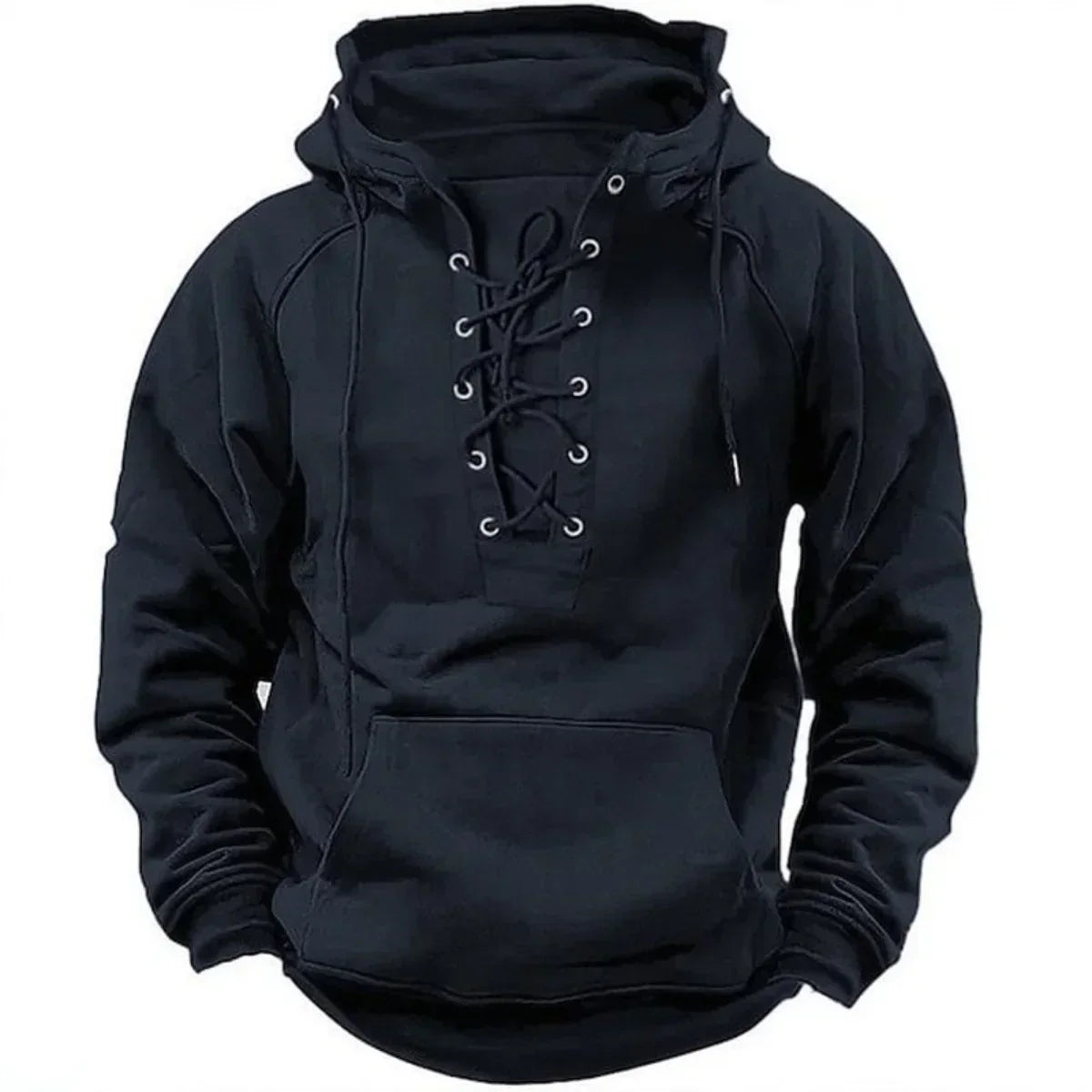 CEDRIC | LACE-UP RETRO HOODIE