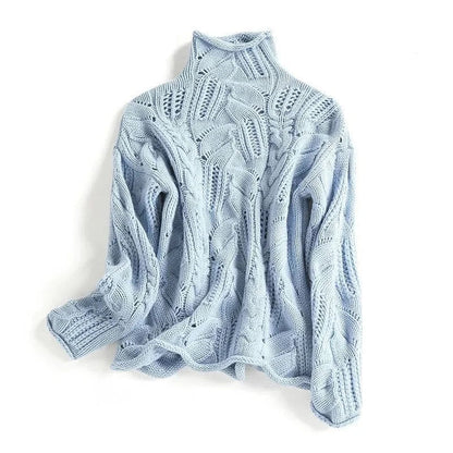 AMELINE | CABLE-KNIT TURTLENECK SWEATER