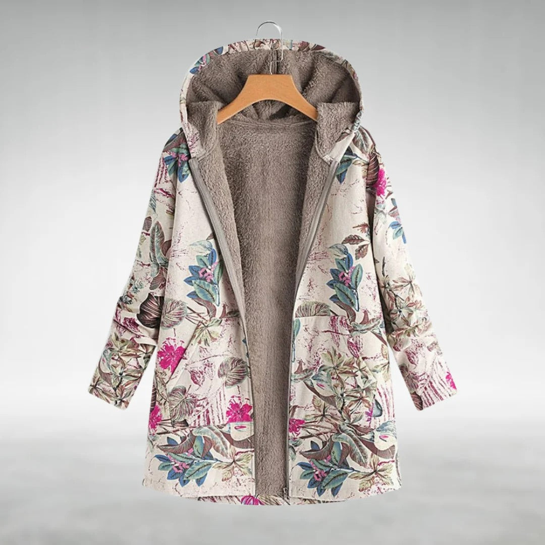 FLORA | FLORAL FLEECE JACKET
