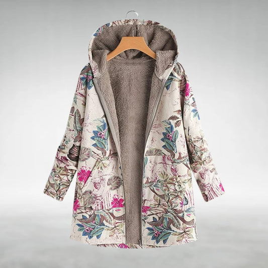 FLORA | FLORAL FLEECE JACKET