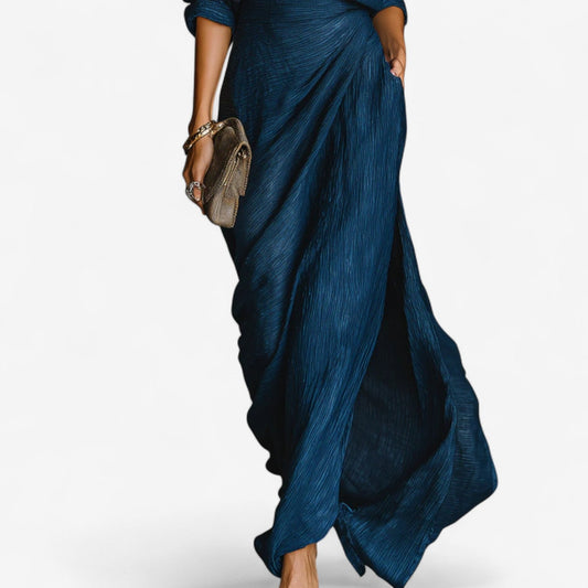 MARIBEL | ELEGANT BLUE MAXI DRESS