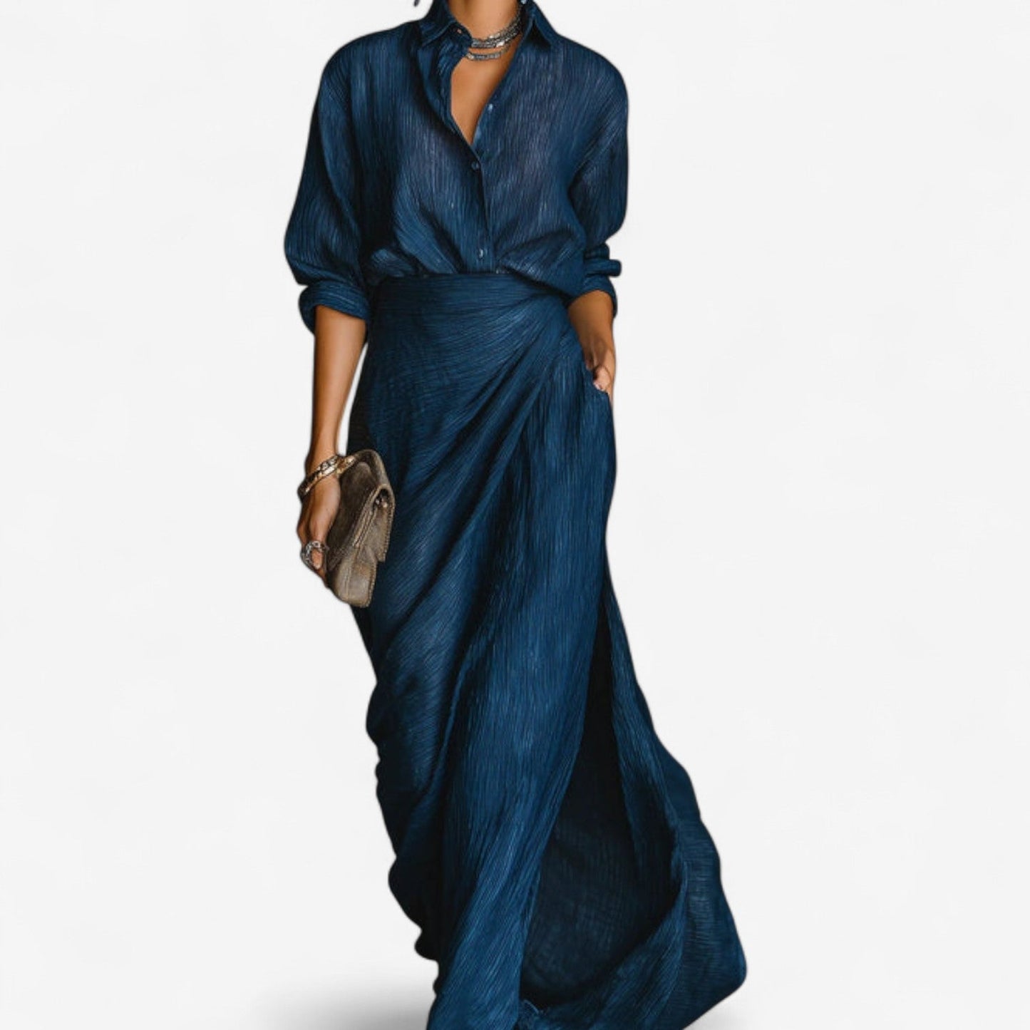 MARIBEL | ELEGANT BLUE MAXI DRESS