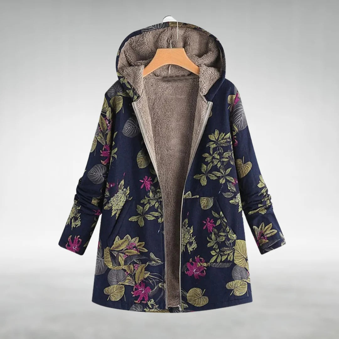 FLORA | FLORAL FLEECE JACKET