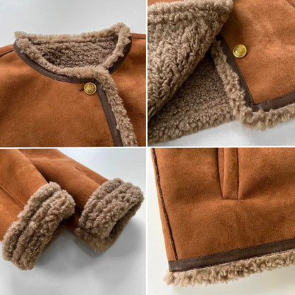 ALMA| LINED SUEDE-LOOK JACKET