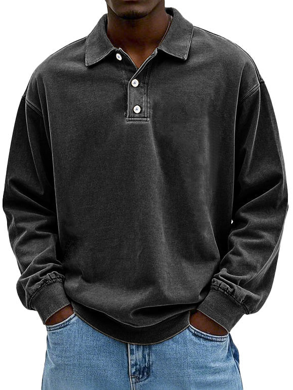 HENRI | CASUAL POLO SWEATSHIRT