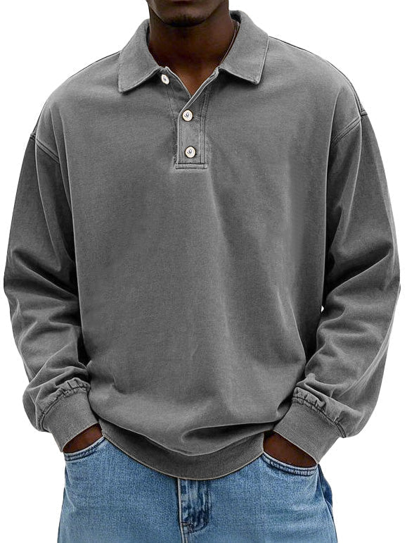 HENRI | CASUAL POLO SWEATSHIRT