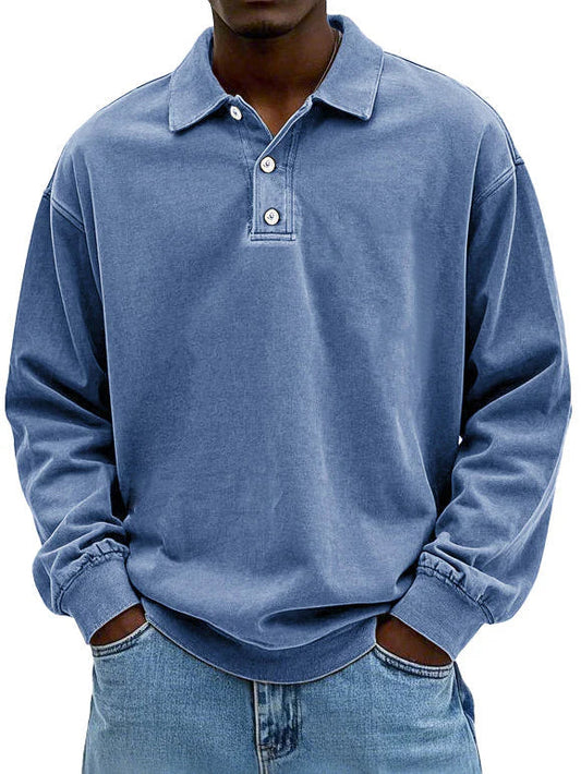 HENRI | CASUAL POLO SWEATSHIRT