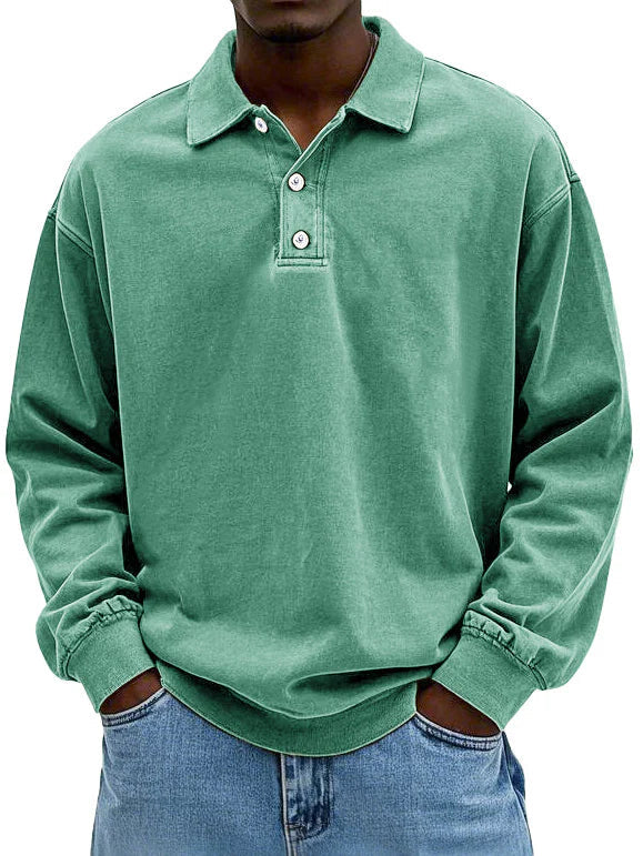 HENRI | CASUAL POLO SWEATSHIRT
