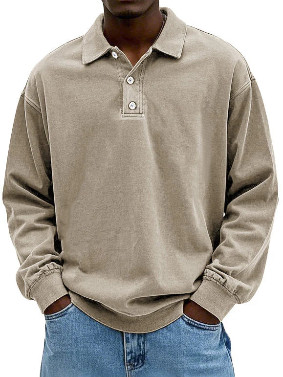 HENRI | CASUAL POLO SWEATSHIRT