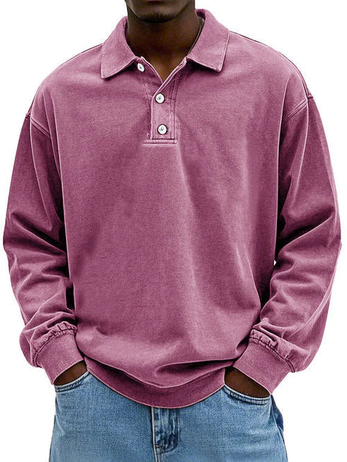 HENRI | CASUAL POLO SWEATSHIRT