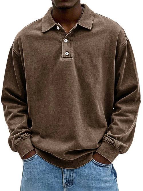 HENRI | CASUAL POLO SWEATSHIRT