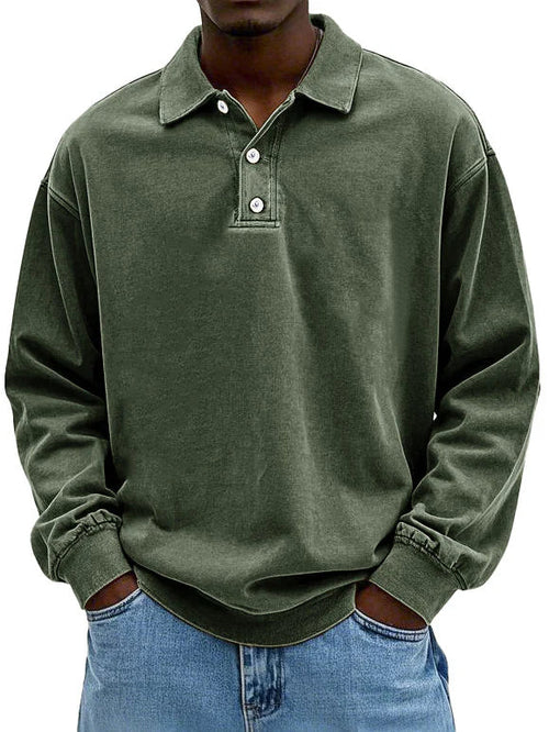 HENRI | CASUAL POLO SWEATSHIRT
