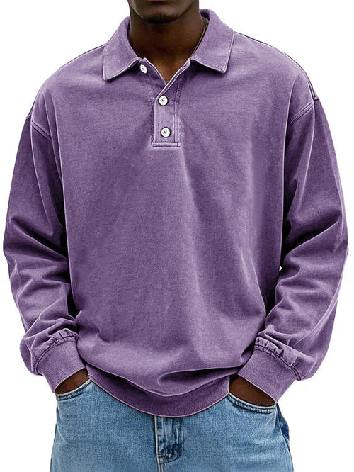HENRI | CASUAL POLO SWEATSHIRT